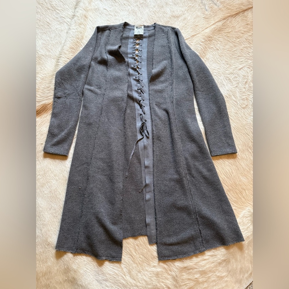 Vocal lace up cardigan